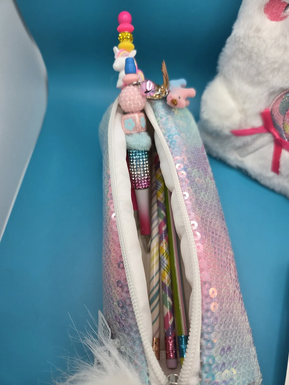 Kid's Unicorn Lantern & Accessories Set - White/Pink
